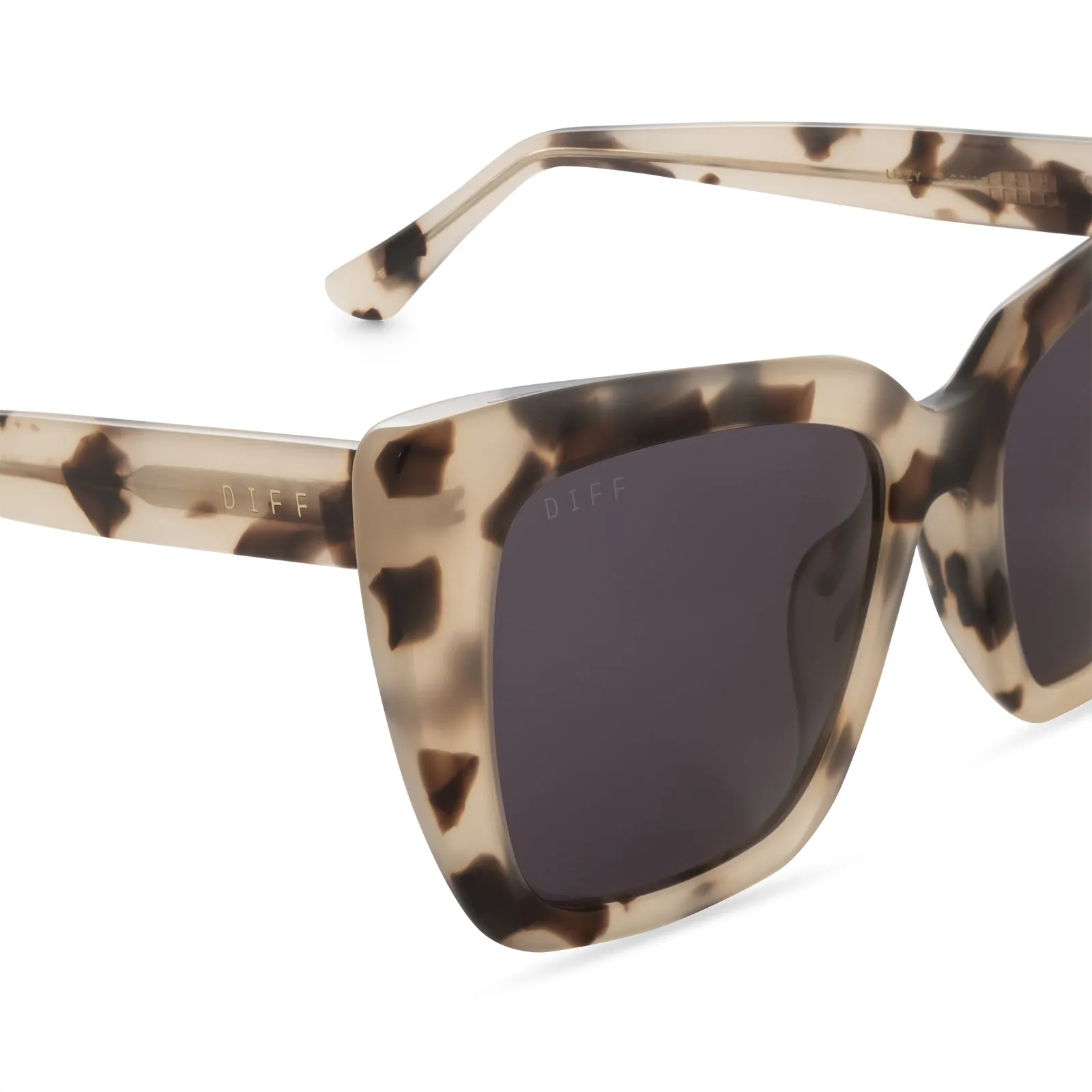 LIZZY - CREAM TORTOISE + GREY SUNGLASSES sold by Diff Eyewear product image thumbnail 3