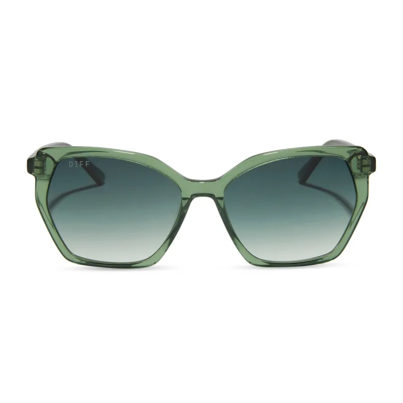 VERA - SAGE CRYSTAL + G15 GRADIENT + POLARIZED SUNGLASSES sold by Diff Eyewear