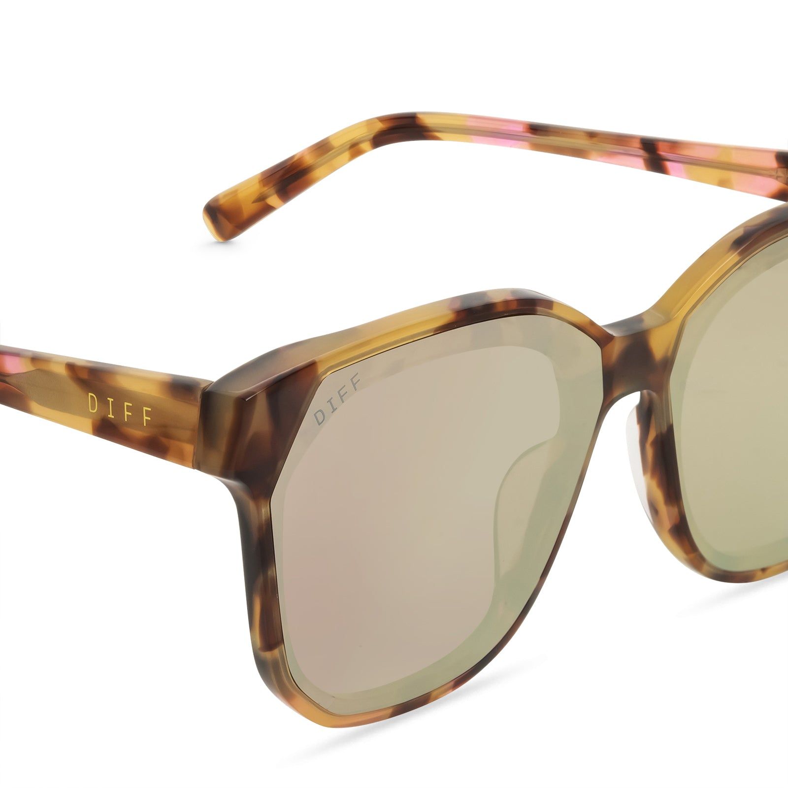 GIA - LOTUS TORTOISE + CHERRY BLOSSOM MIRROR SUNGLASSES sold by Diff Eyewear product image thumbnail 3