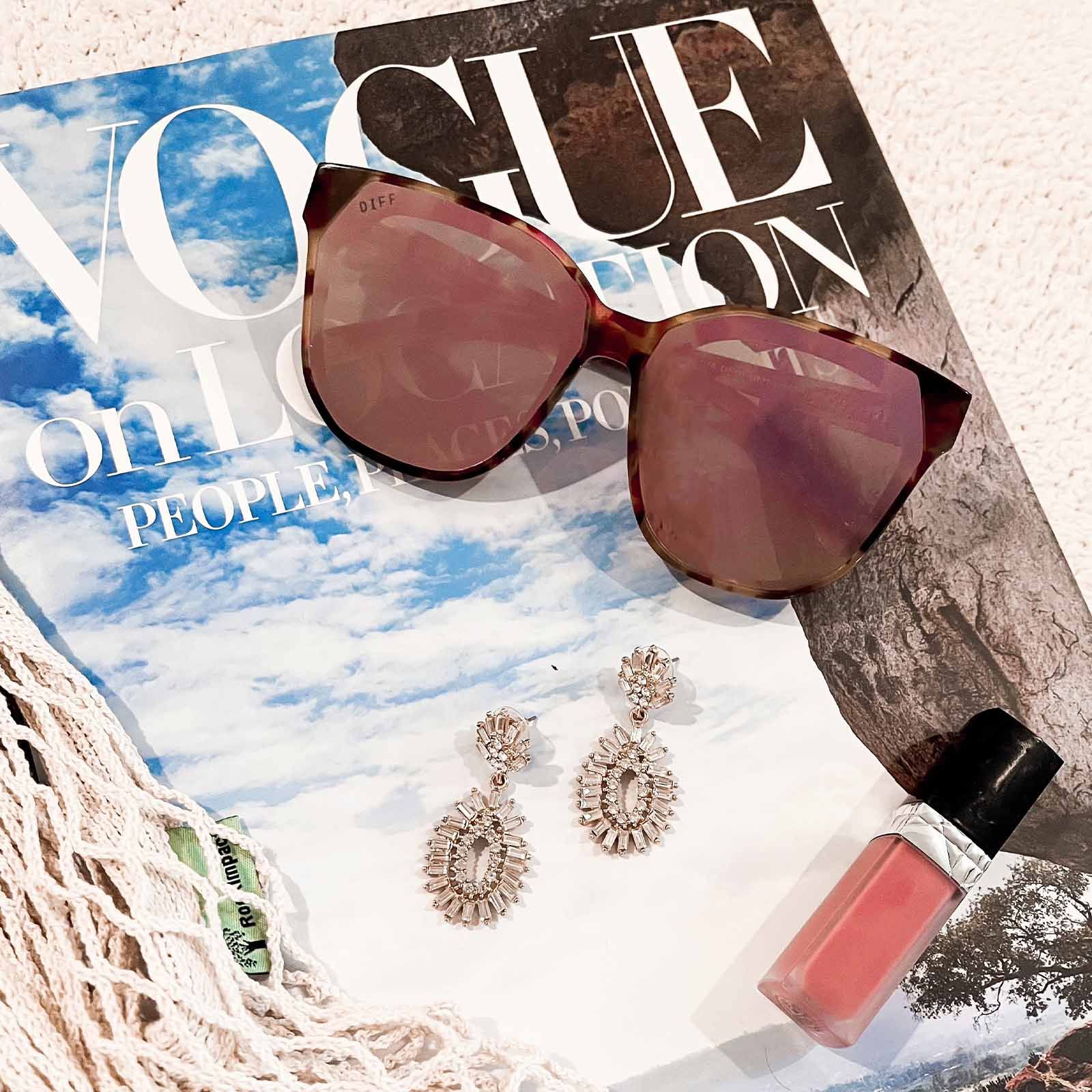 GIA - LOTUS TORTOISE + CHERRY BLOSSOM MIRROR SUNGLASSES sold by Diff Eyewear product image thumbnail 7
