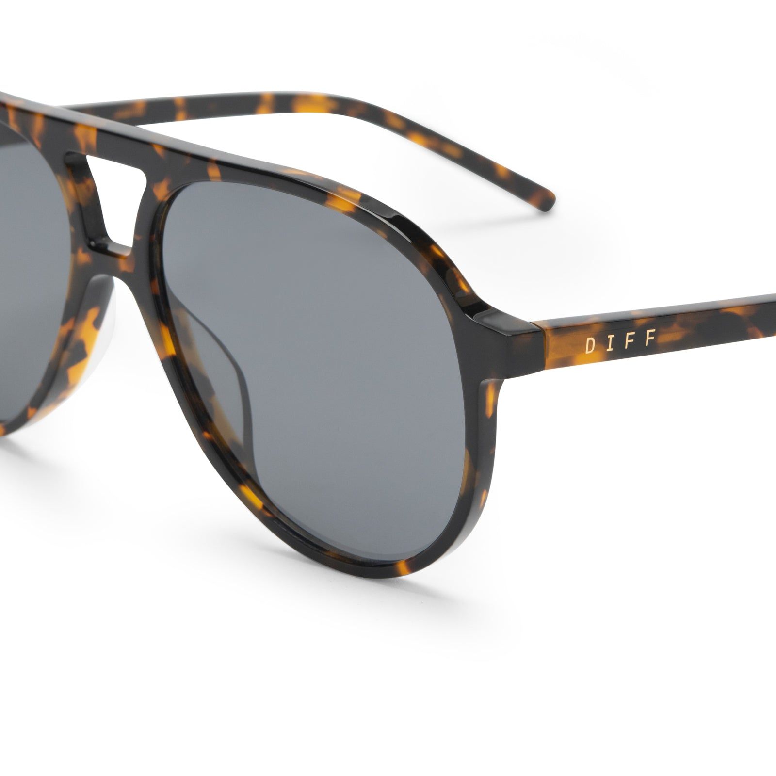 JETT - SHADOW TORTOISE + GREY POLARIZED SUNGLASSES sold by Diff Eyewear product image thumbnail 3