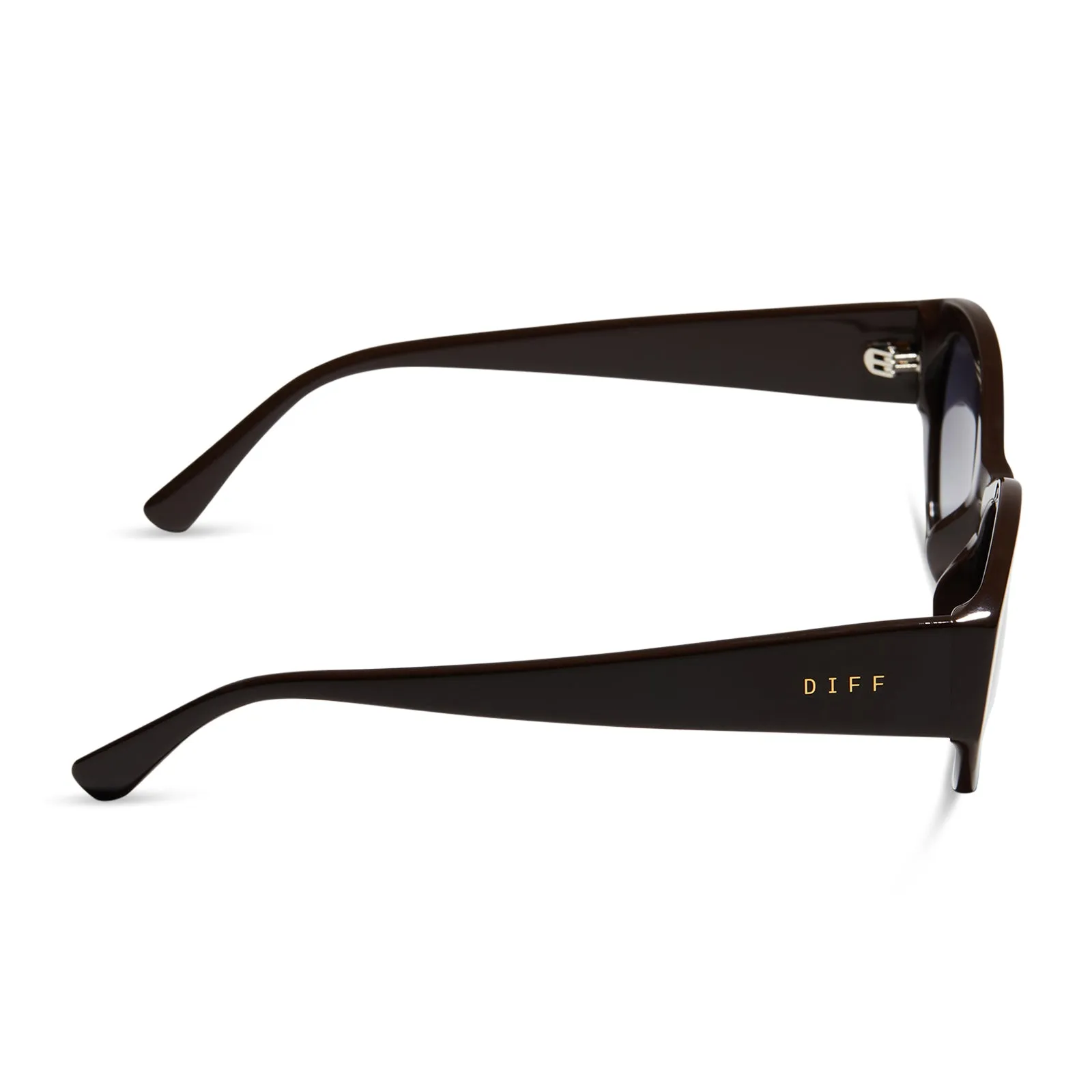 LINNEA - TRUFFLE + GREY GRADIENT SUNGLASSES sold by Diff Eyewear product image thumbnail 3