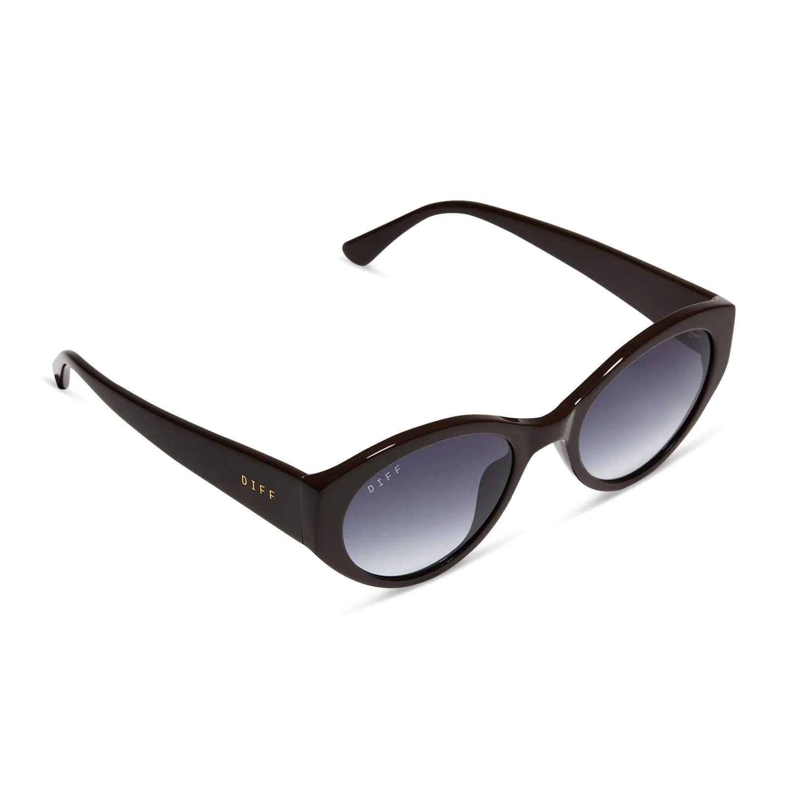 LINNEA - TRUFFLE + GREY GRADIENT SUNGLASSES sold by Diff Eyewear product image thumbnail 4