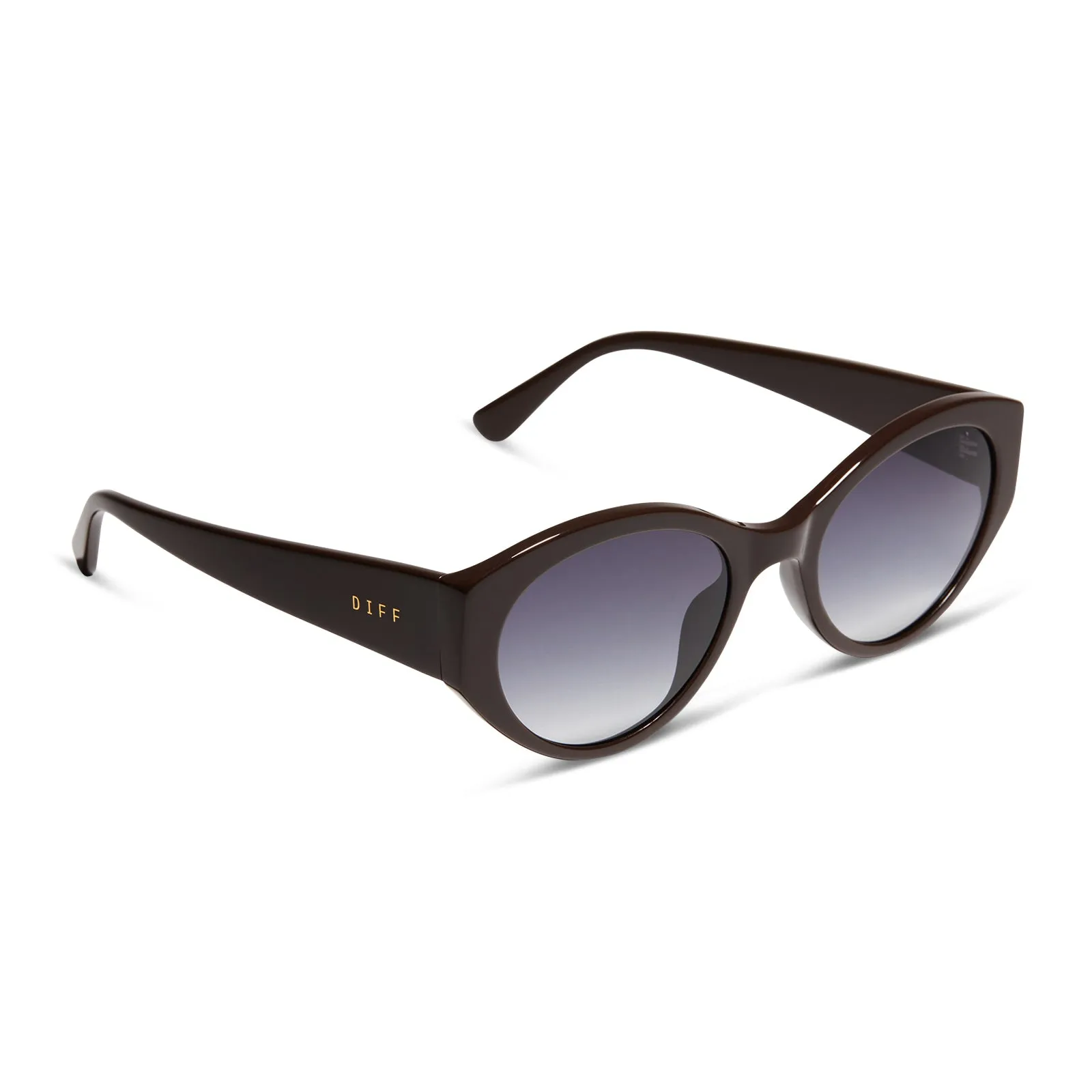 LINNEA - TRUFFLE + GREY GRADIENT SUNGLASSES sold by Diff Eyewear product image thumbnail 2