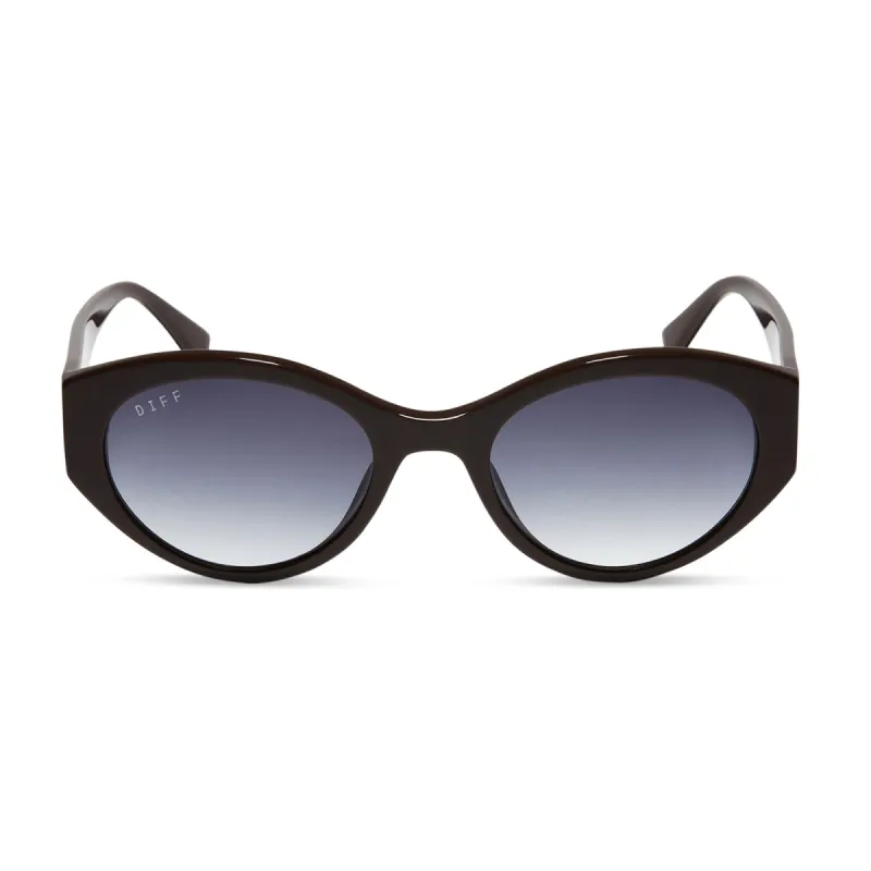 LINNEA - TRUFFLE + GREY GRADIENT SUNGLASSES sold by Diff Eyewear