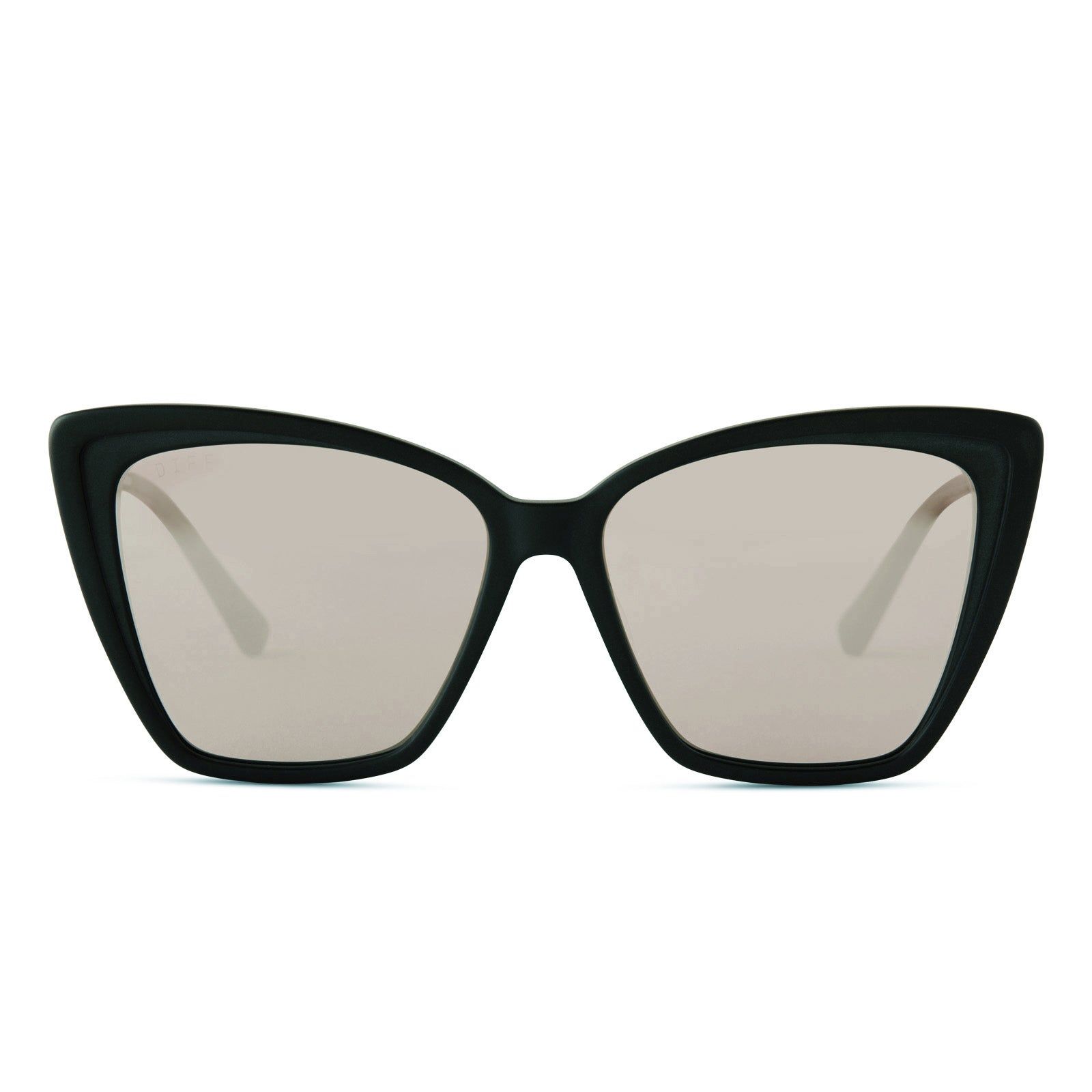 BECKY II - MATTE BLACK OIL SLICK + GREY MIRROR SUNGLASSES sold by Diff Eyewear product image thumbnail 2