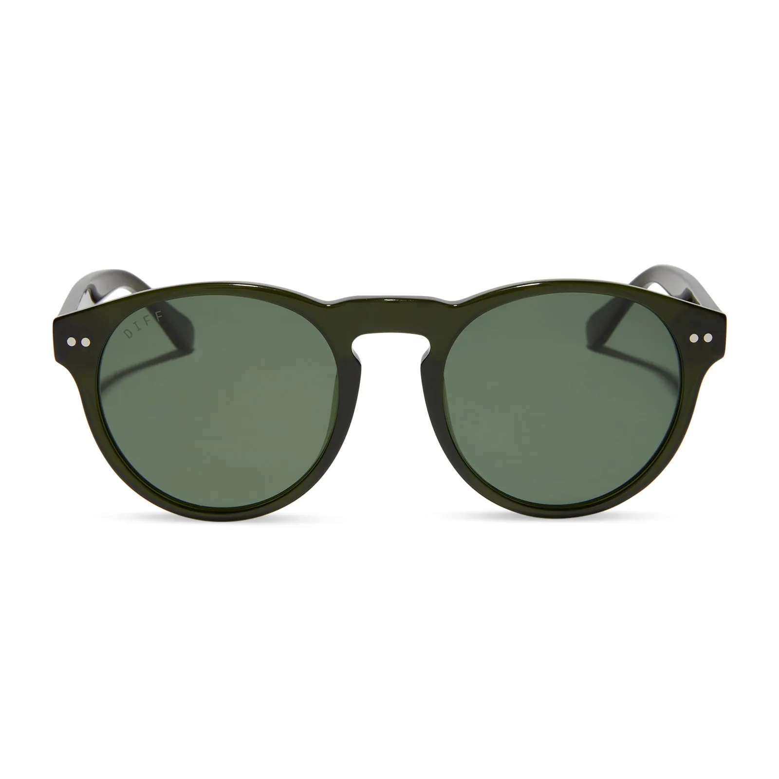 CODY - DARK OLIVE CRYSTAL + G15 + POLARIZED SUNGLASSES sold by Diff Eyewear