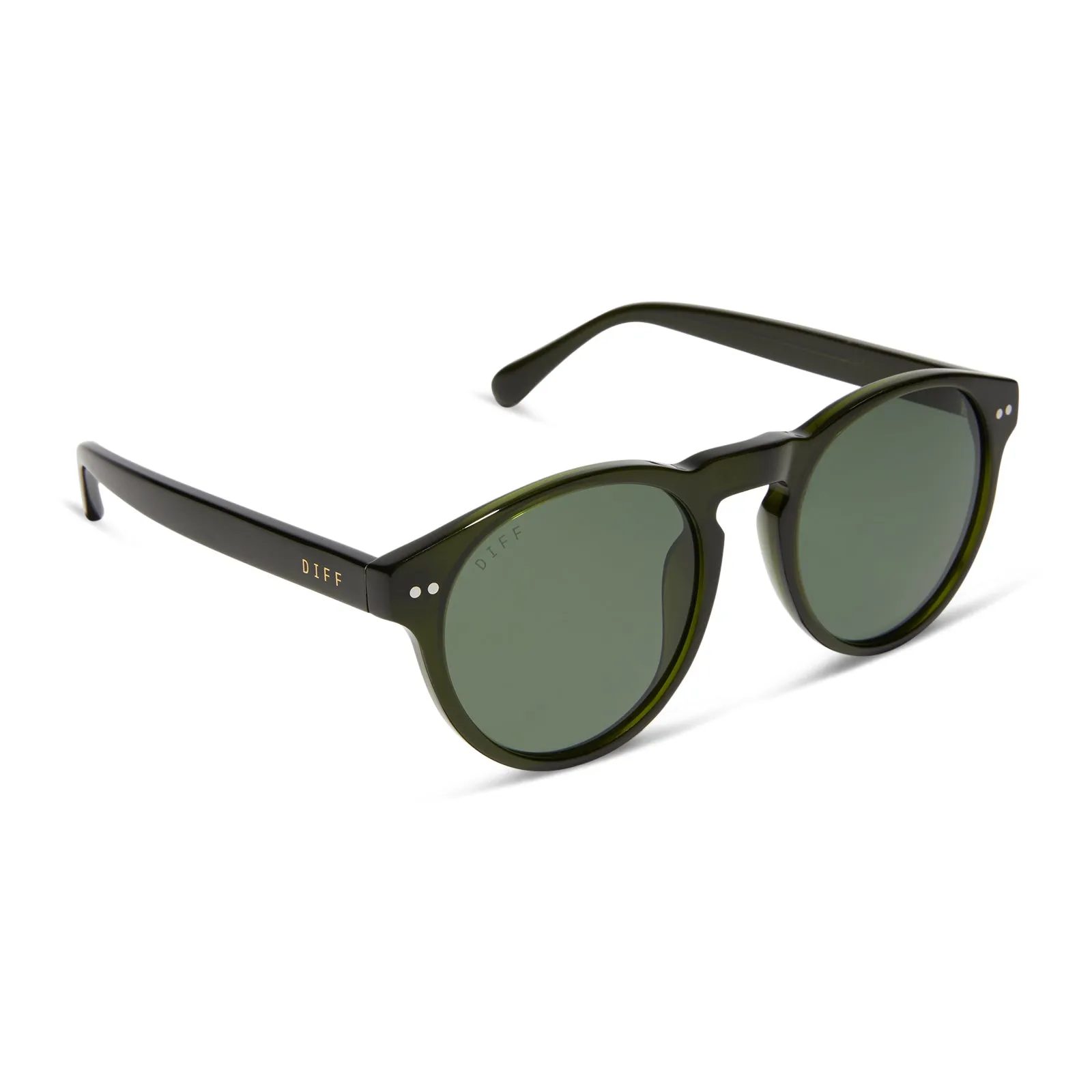 CODY - DARK OLIVE CRYSTAL + G15 + POLARIZED SUNGLASSES sold by Diff Eyewear product image thumbnail 2