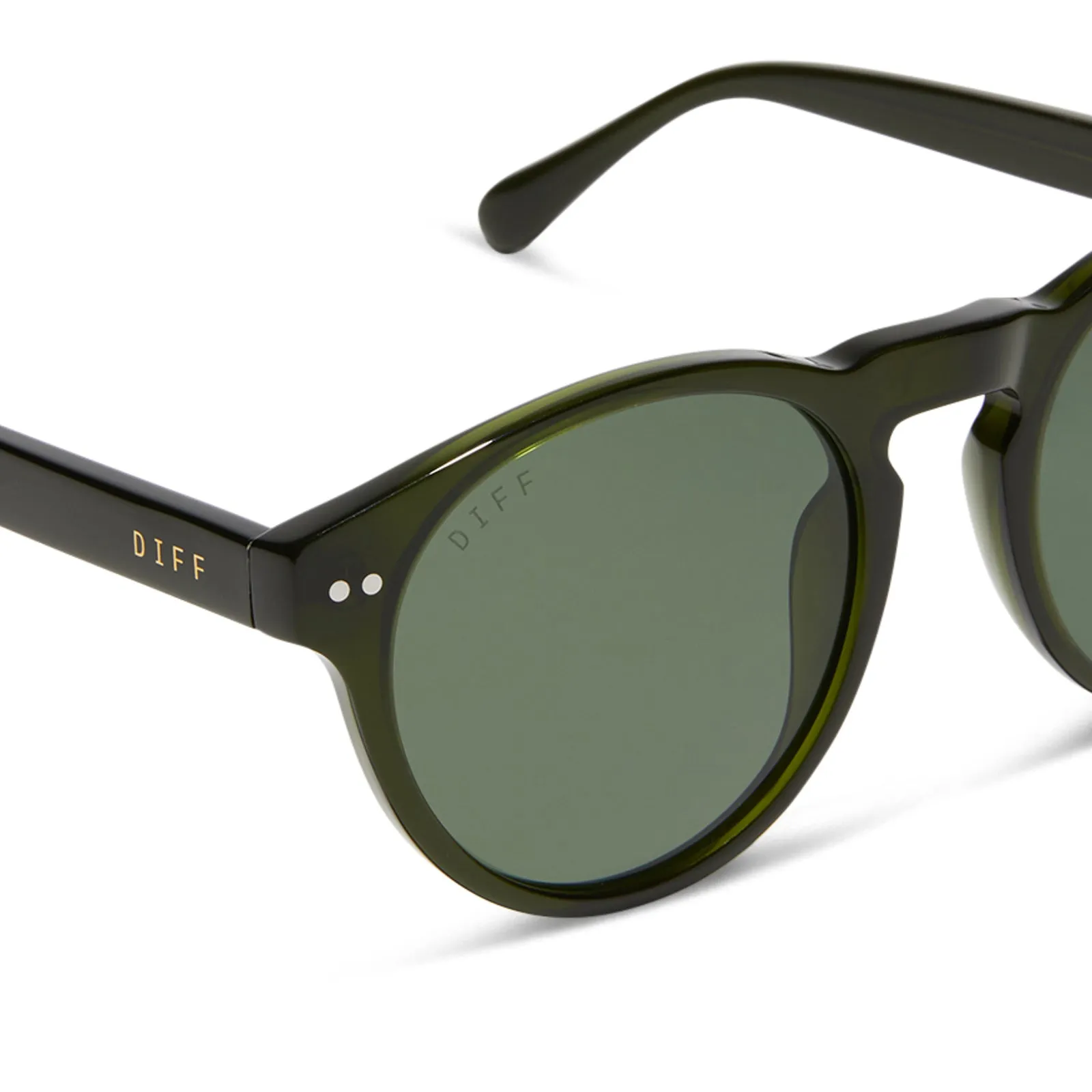 CODY - DARK OLIVE CRYSTAL + G15 + POLARIZED SUNGLASSES sold by Diff Eyewear product image thumbnail 4