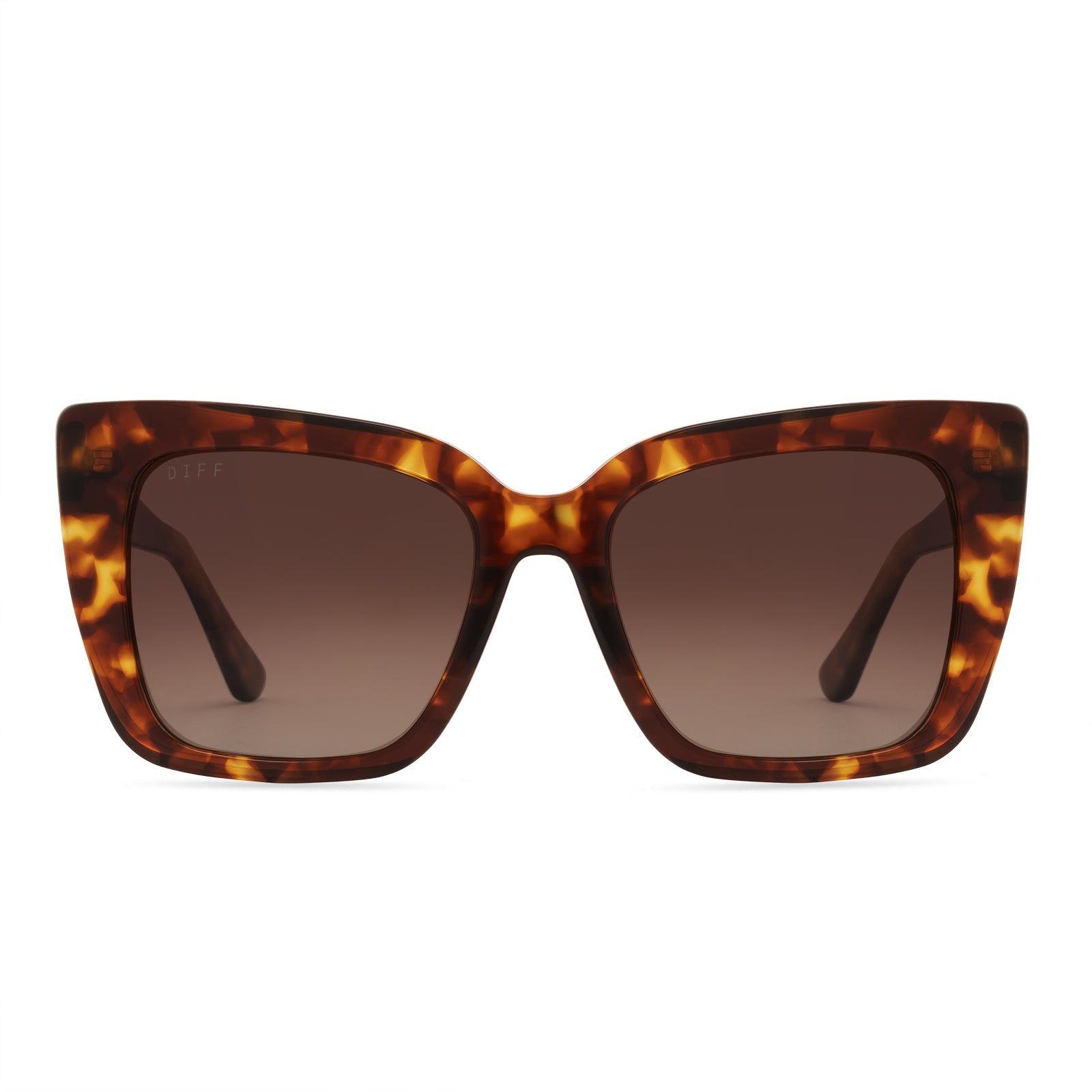 LIZZY - AMBER TORTOISE + BROWN GRADIENT + POLARIZED SUNGLASSES sold by Diff Eyewear