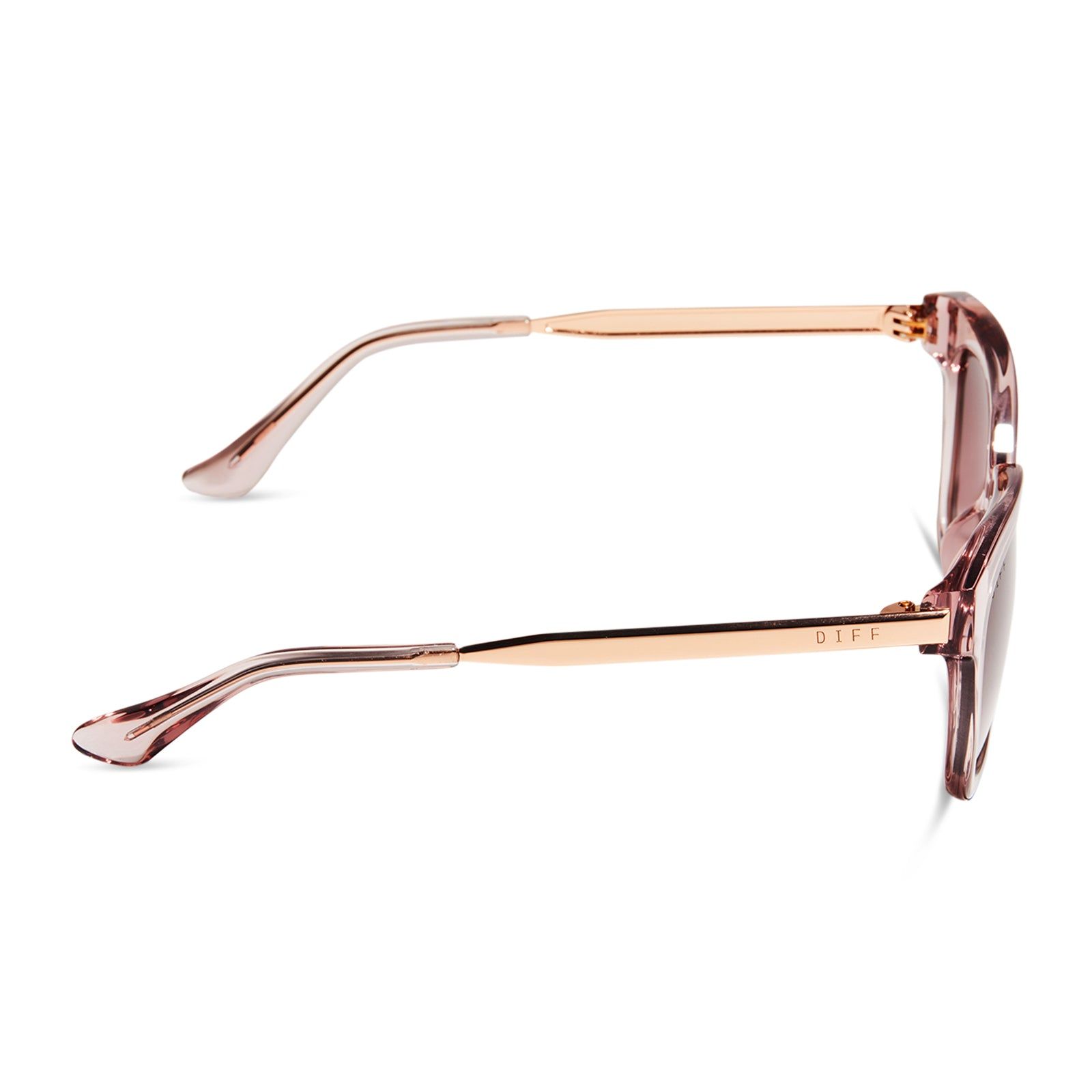 BELLA XS - LIGHT PINK CRYSTAL + WINE GRADIENT SUNGLASSES sold by Diff Eyewear product image thumbnail 3