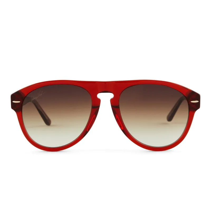 PATRICIA NASH - MCQUEEN + CAMPARI CRYSTAL + DARK BROWN GRADIENT SUNGLASSES sold by Diff Eyewear