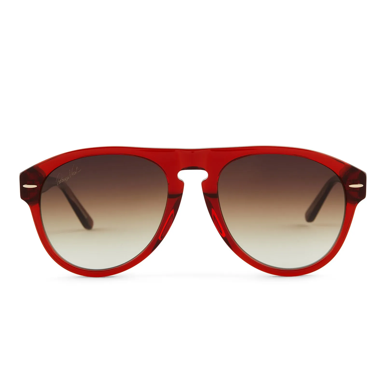 PATRICIA NASH - MCQUEEN + CAMPARI CRYSTAL + DARK BROWN GRADIENT SUNGLASSES sold by Diff Eyewear