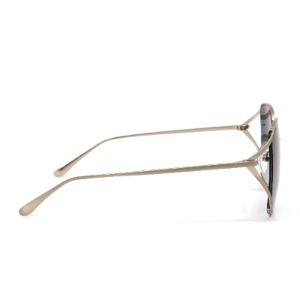 FRANKIE - BRUSHED SILVER - GREY GRADIENT SUNGLASSES sold by Diff Eyewear