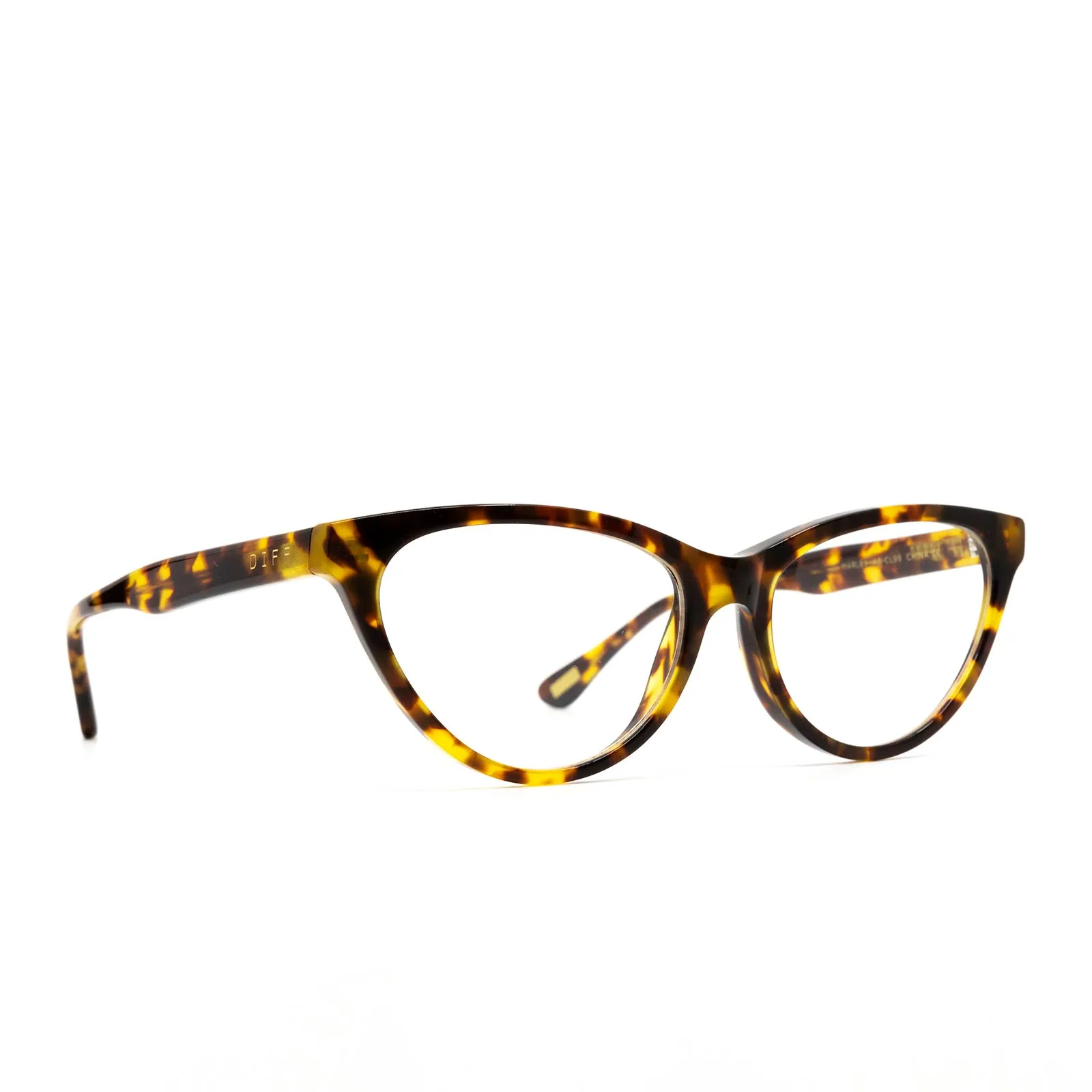 MARLEY - AMBER TORTOISE + BLUE LIGHT TECHNOLOGY CLEAR GLASSES sold by Diff Eyewear product image thumbnail 2
