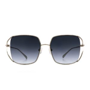 FRANKIE - BRUSHED SILVER - GREY GRADIENT SUNGLASSES sold by Diff Eyewear