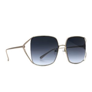 FRANKIE - BRUSHED SILVER - GREY GRADIENT SUNGLASSES sold by Diff Eyewear
