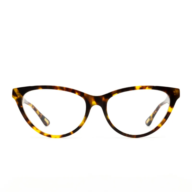 MARLEY - AMBER TORTOISE + BLUE LIGHT TECHNOLOGY CLEAR GLASSES sold by Diff Eyewear
