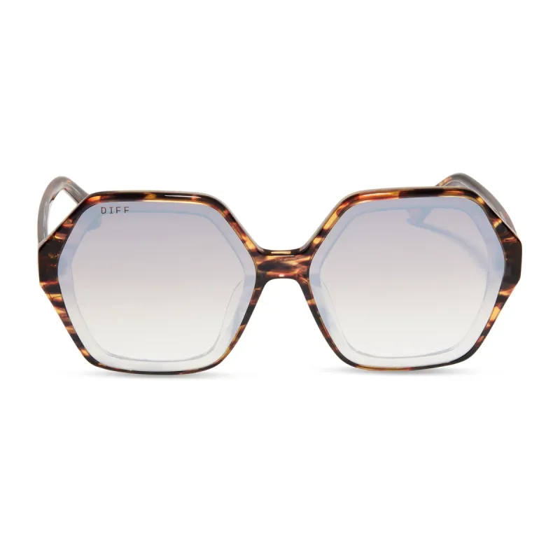 GIGI - WILD TORTOISE + BROWN GRADIENT FLASH SUNGLASSES sold by Diff Eyewear
