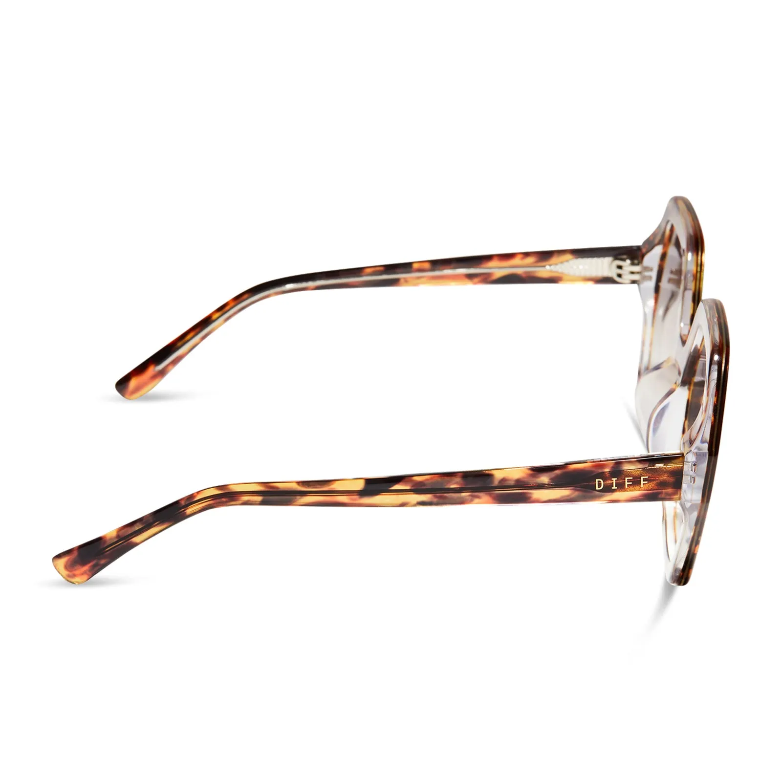 GIGI - WILD TORTOISE + BROWN GRADIENT FLASH SUNGLASSES sold by Diff Eyewear product image thumbnail 3
