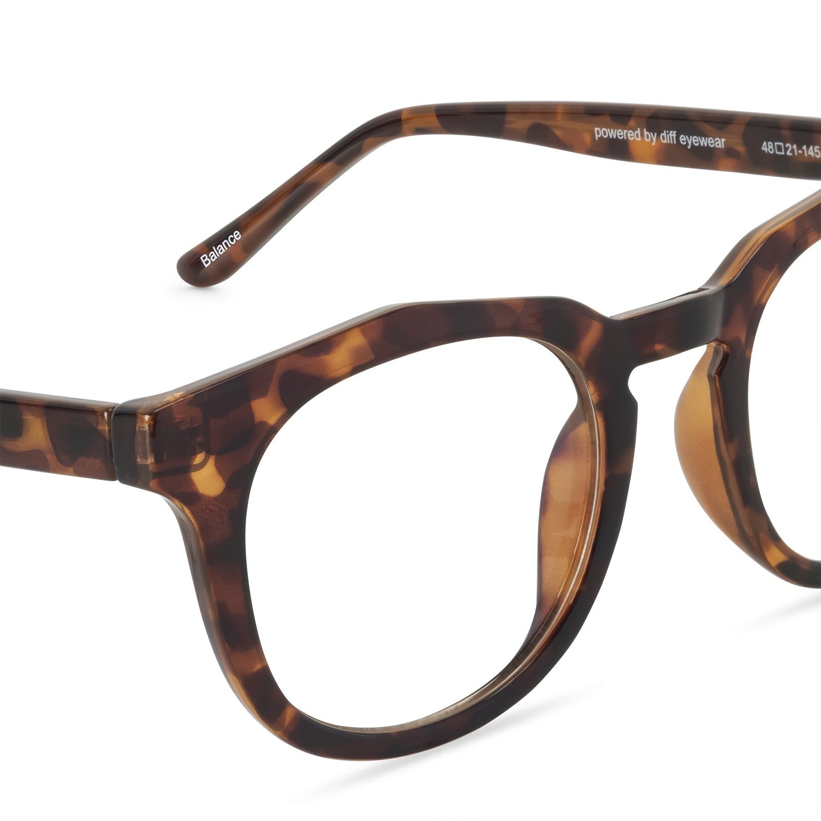 WOMEN'S HEALTH BALANCE - CARAMEL TORTOISE + CLEAR sold by Diff Eyewear product image thumbnail 3