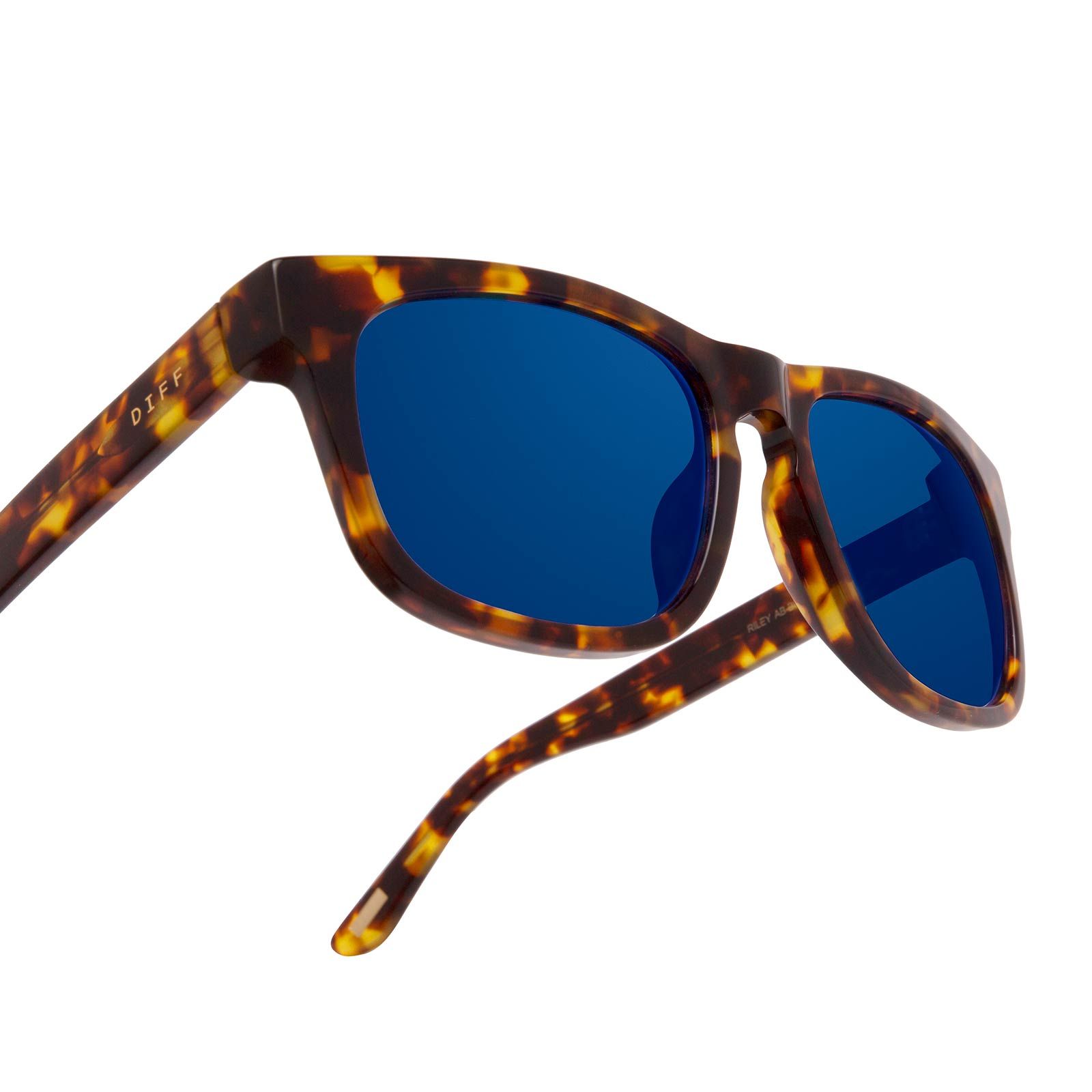 RILEY - AMBER TORTOISE + BLUE MIRROR SUNGLASSES sold by Diff Eyewear product image thumbnail 5