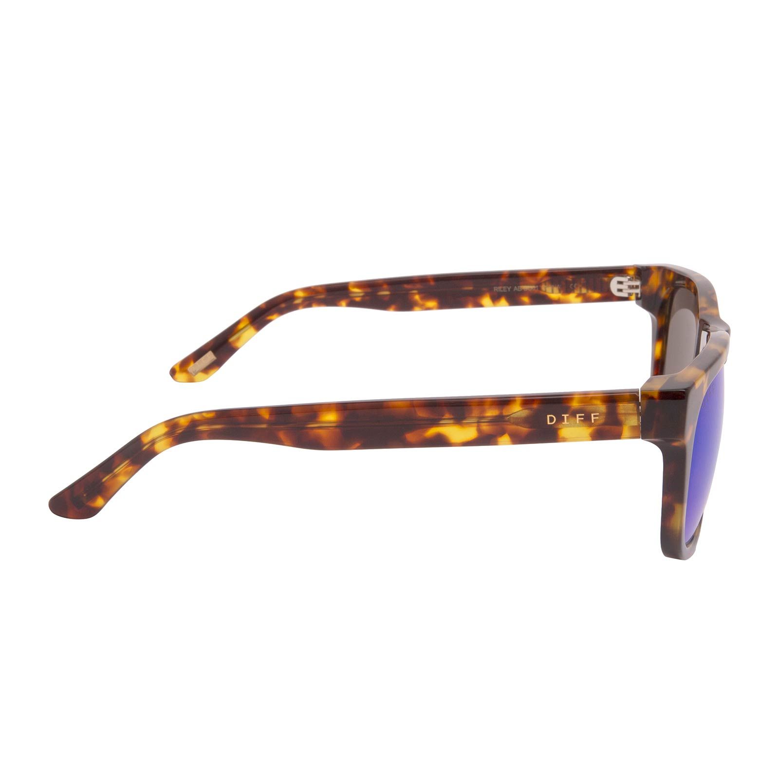 RILEY - AMBER TORTOISE + BLUE MIRROR SUNGLASSES sold by Diff Eyewear product image thumbnail 3
