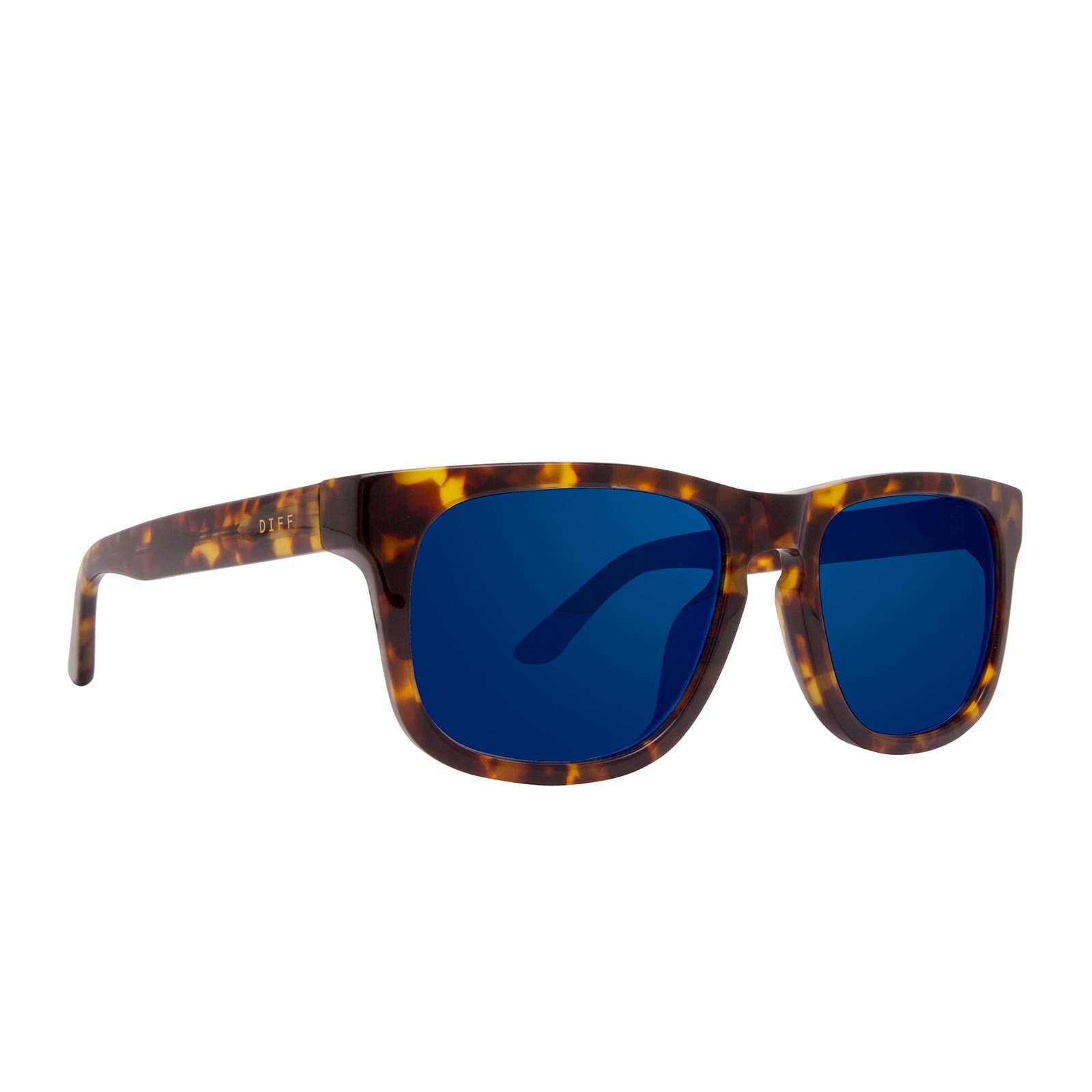 RILEY - AMBER TORTOISE + BLUE MIRROR SUNGLASSES sold by Diff Eyewear product image thumbnail 2
