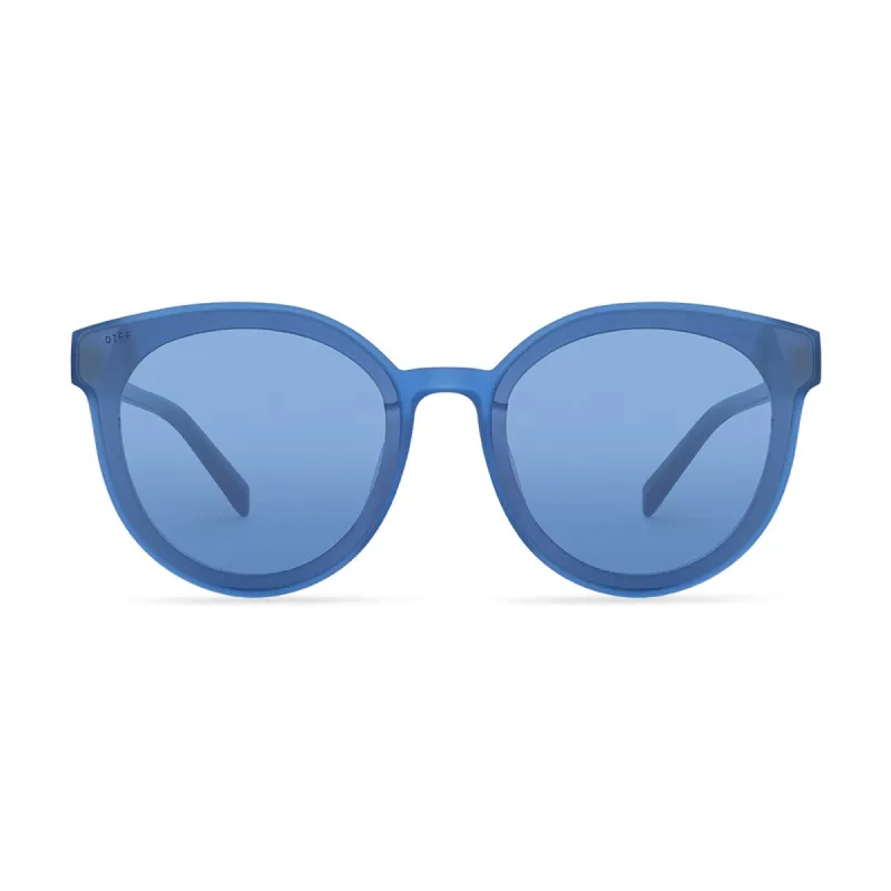 GEMMA - AEGEAN BLUE CRYSTAL + AEGEAN BLUE GRADIENT FLASH SUNGLASSES sold by Diff Eyewear