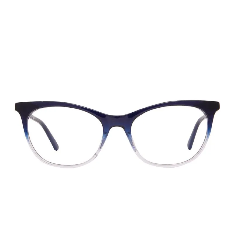JADE - NAVY OMBRE + BLUE LIGHT TECHNOLOGY CLEAR GLASSES sold by Diff Eyewear