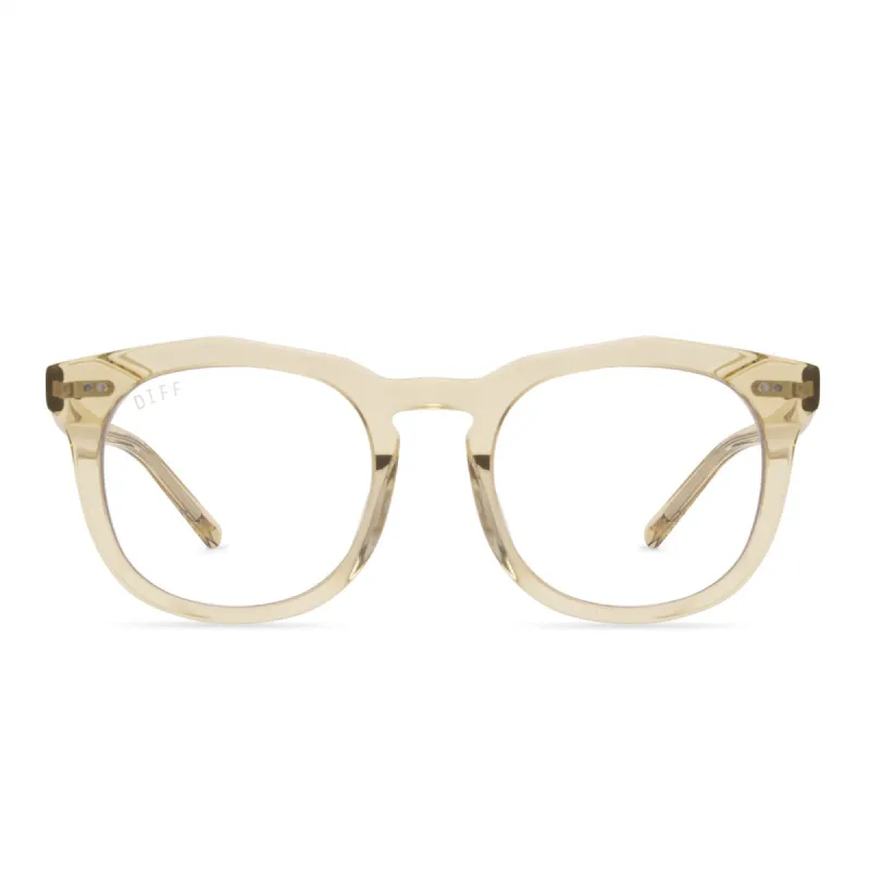WESTON - LIGHT GOLD CRYSTAL + BLUE LIGHT GLASSES sold by Diff Eyewear