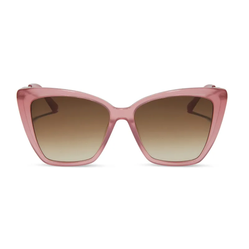 BECKY II - GUAVA + BROWN GRADIENT SUNGLASSES sold by Diff Eyewear