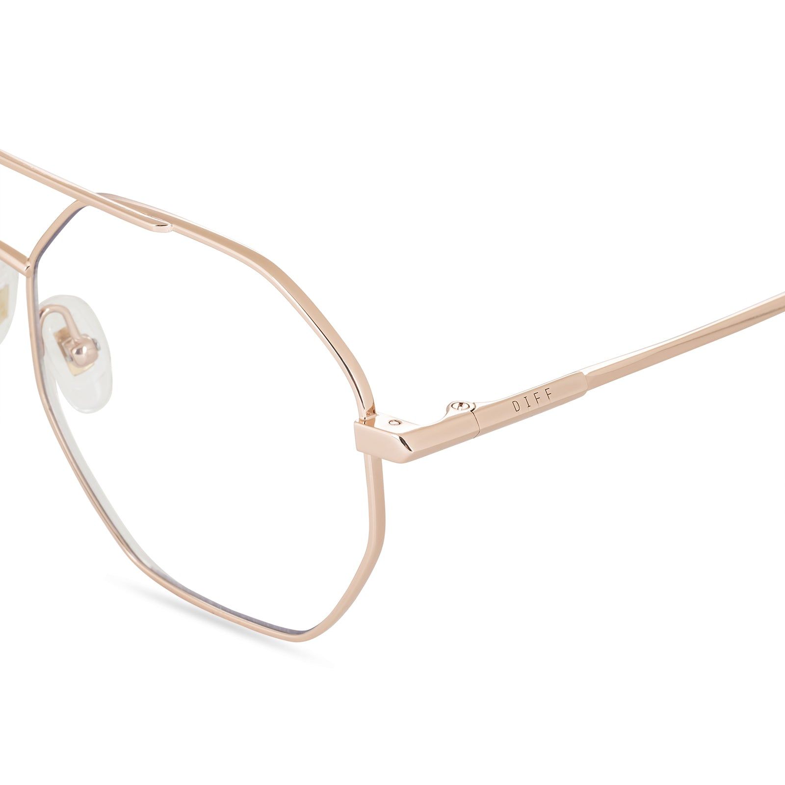 EASTYN - ROSE GOLD + BLUE LIGHT TECHNOLOGY GLASSES sold by Diff Eyewear product image thumbnail 3
