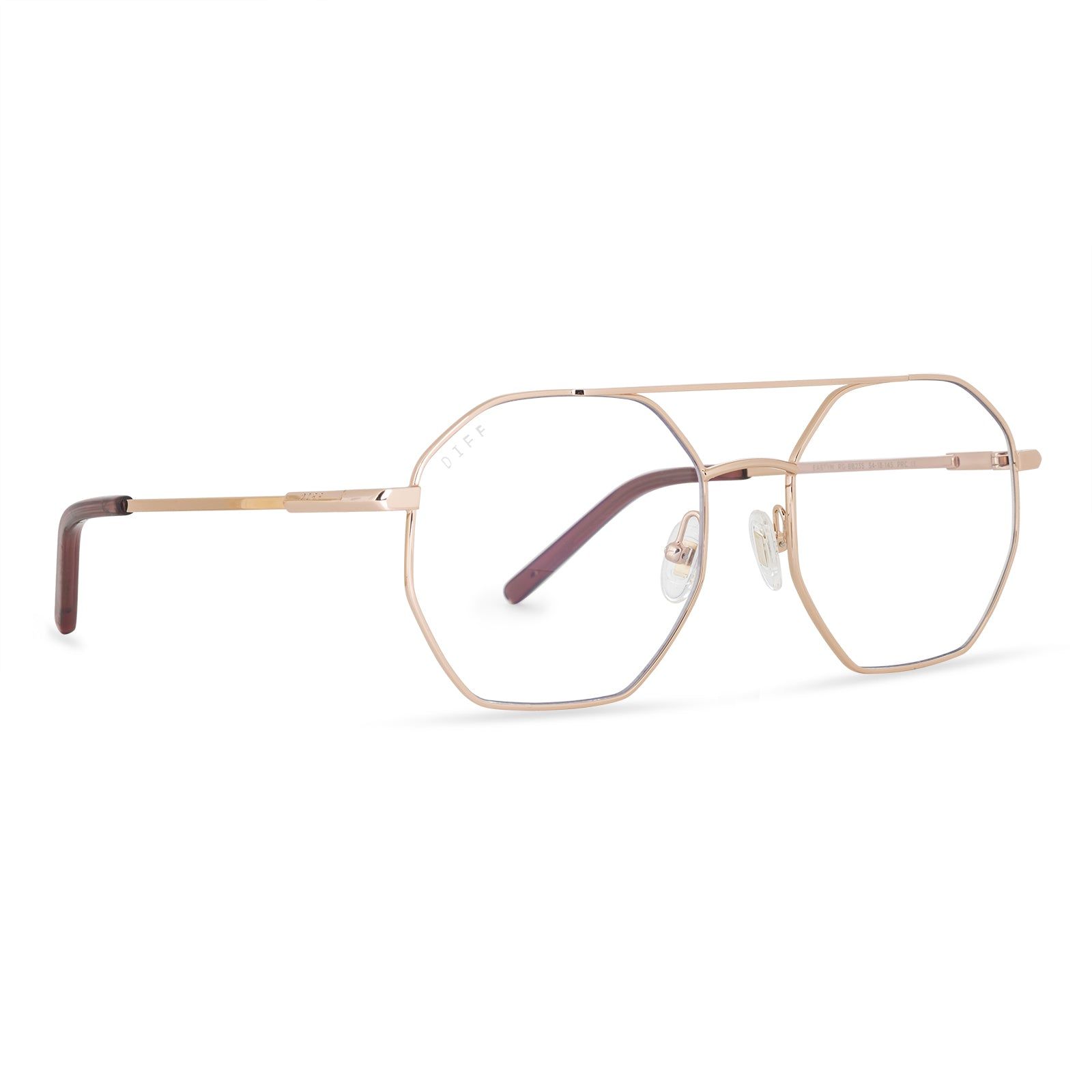 EASTYN - ROSE GOLD + BLUE LIGHT TECHNOLOGY GLASSES sold by Diff Eyewear product image thumbnail 2