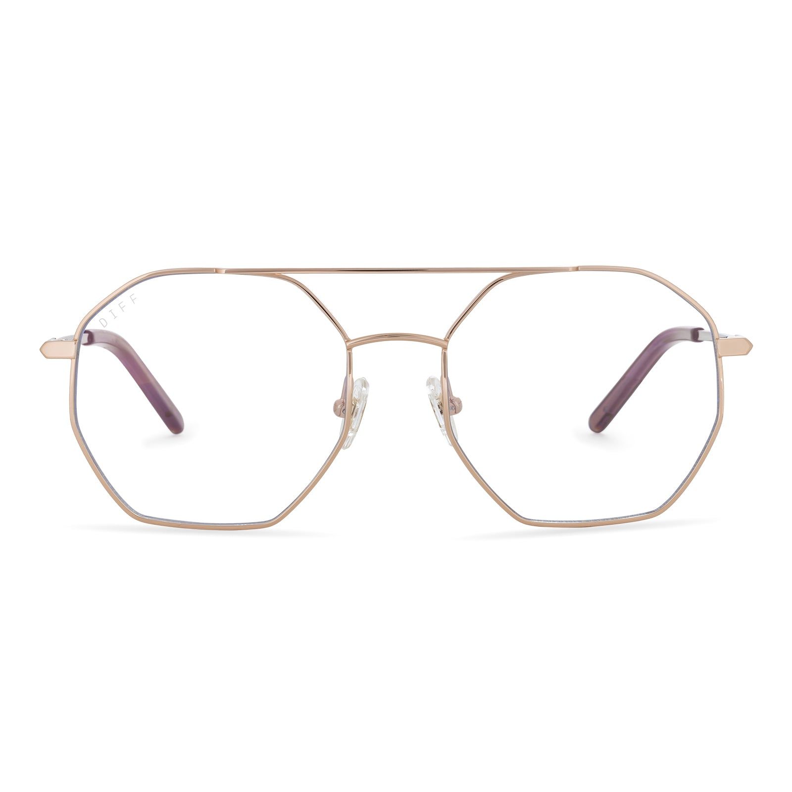 EASTYN - ROSE GOLD + BLUE LIGHT TECHNOLOGY GLASSES sold by Diff Eyewear