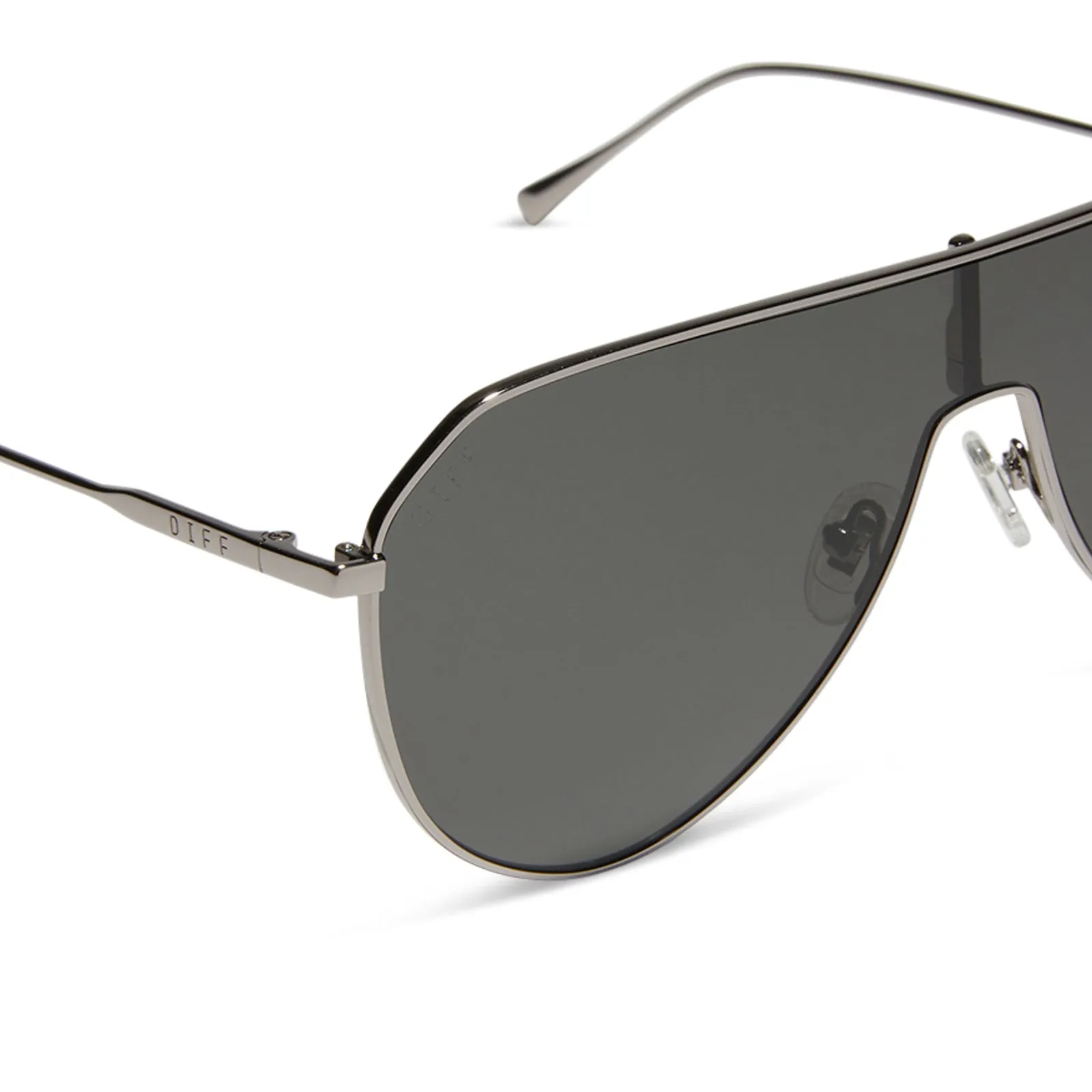 DASH SHIELD - GUNMETAL + GREY SUNGLASSES sold by Diff Eyewear product image thumbnail 4