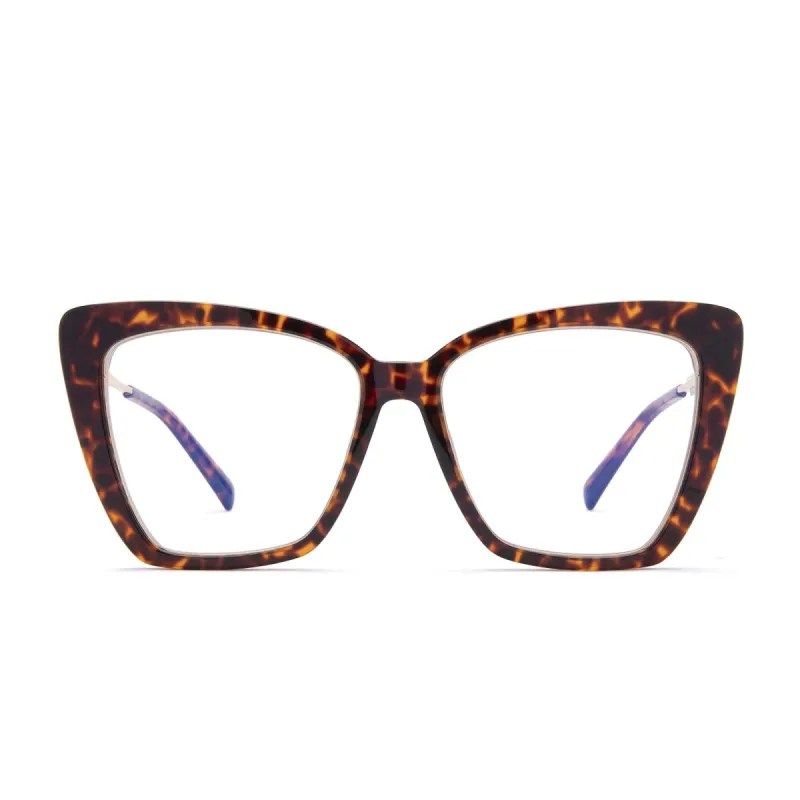 BECKY IV - WILDCAT LEOPARD + BLUE LIGHT TECHNOLOGY GLASSES sold by Diff Eyewear