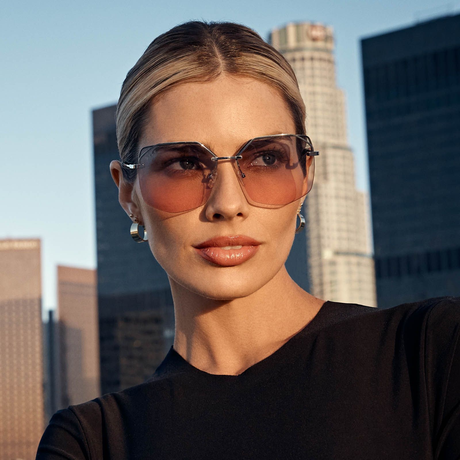 BREE - SILVER + BLUE TO LAVENDER FLASH SUNGLASSES sold by Diff Eyewear product image thumbnail 5