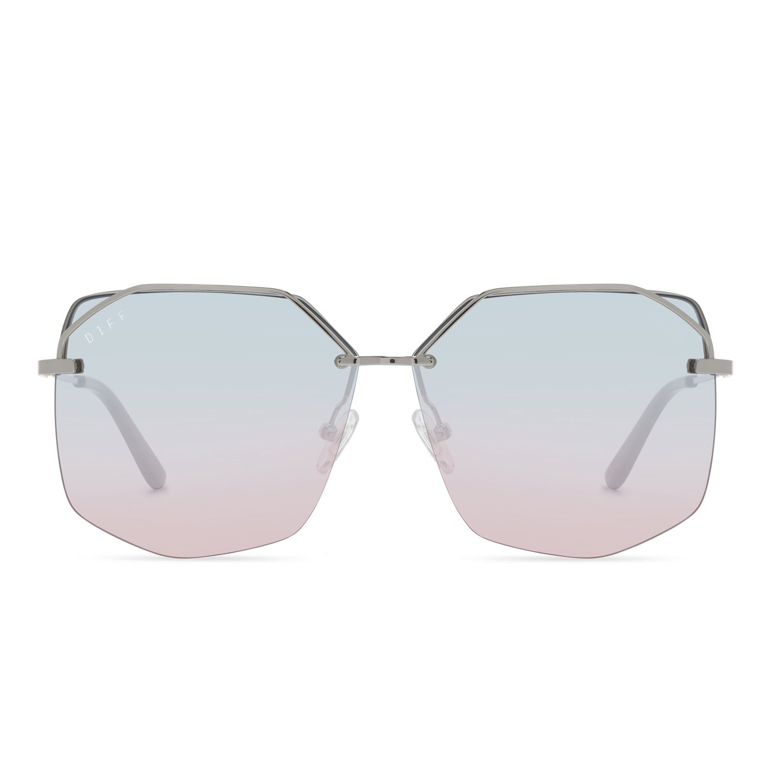 BREE - SILVER + BLUE TO LAVENDER FLASH SUNGLASSES sold by Diff Eyewear