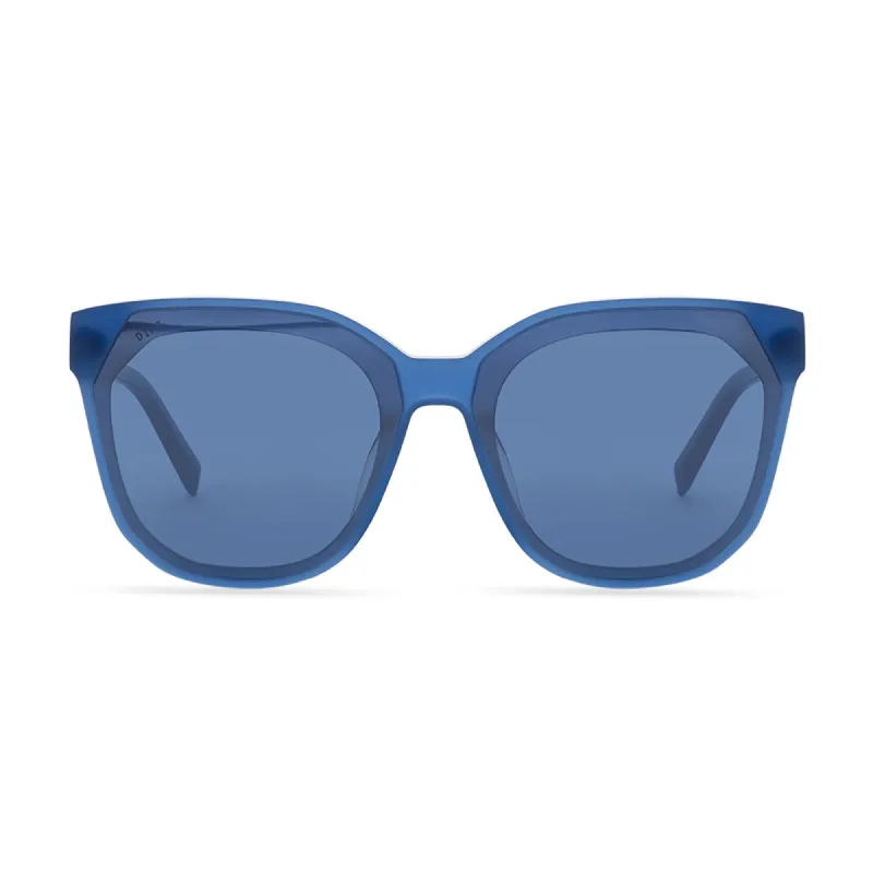 GIA - AEGEAN BLUE CRYSTAL + AEGEAN BLUE GRADIENT FLASH POLARIZED SUNGLASSES sold by Diff Eyewear