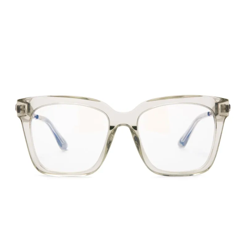BELLA - OLIVE CRYSTAL + BLUE LIGHT TECHNOLOGY GLASSES sold by Diff Eyewear