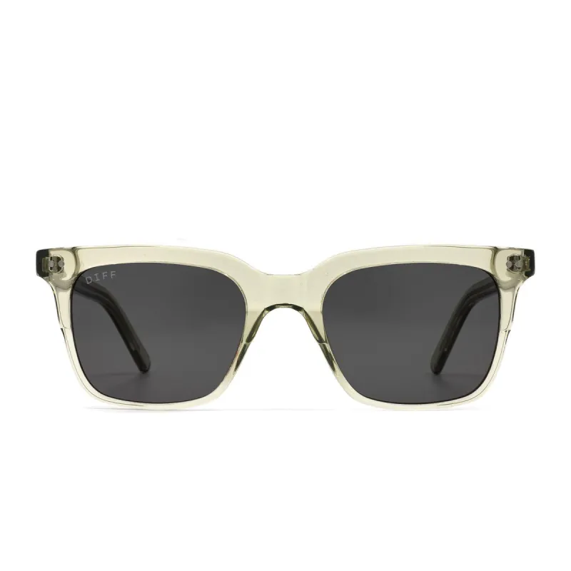 BILLIE - OLIVE CRYSTAL + GREY SUNGLASSES sold by Diff Eyewear