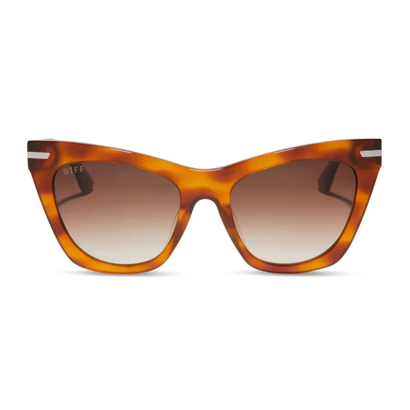 ALYSSA - ANDES TORTOISE + BROWN GRADIENT SUNGLASSES made by Diff Eyewear