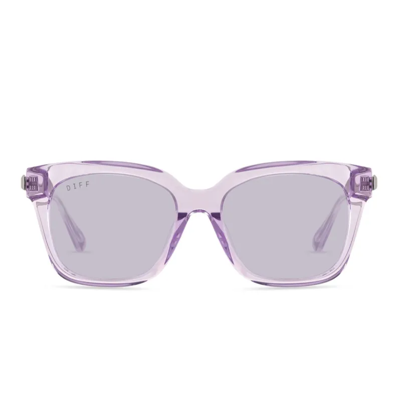 BELLA XS - LAVENDER FOG CRYSTAL + LAVENDER FLASH SUNGLASSES sold by Diff Eyewear