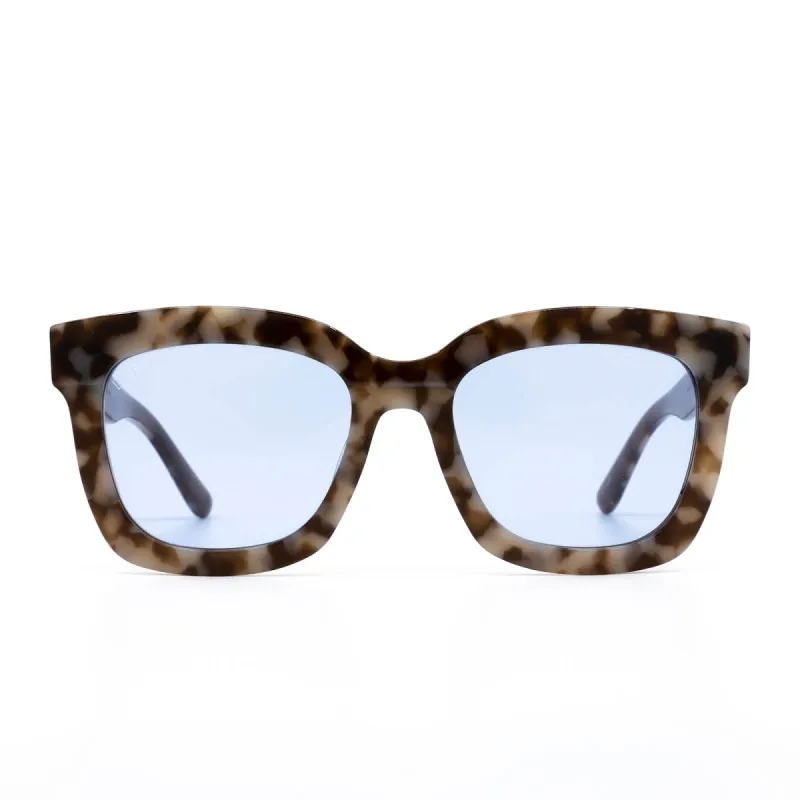 CARSON - MOCHA TORTOISE + CORNFLOWER SUNGLASSES sold by Diff Eyewear