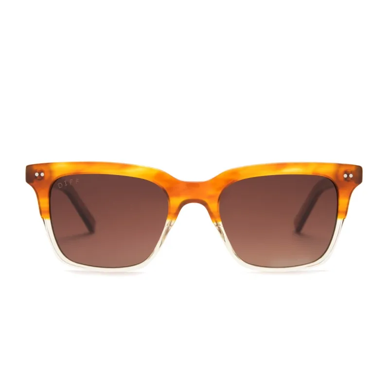 BILLIE - DESERT SAND + BROWN GRADIENT POLARIZED SUNGLASSES sold by Diff Eyewear