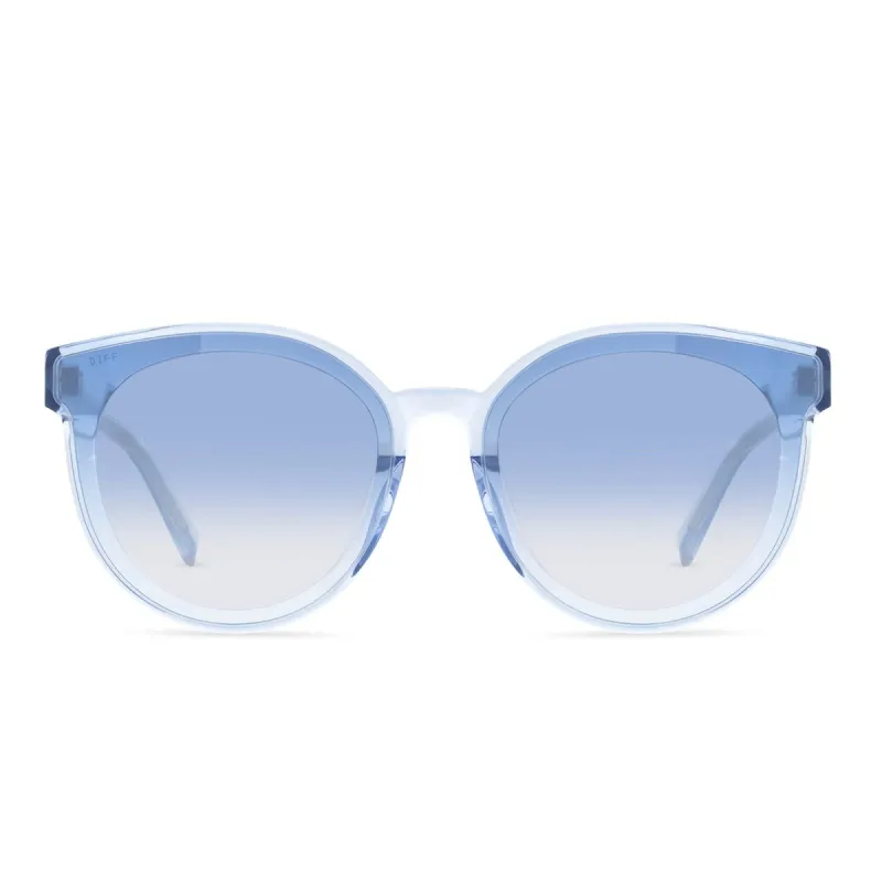 GEMMA - COLOMBIA BLUE CRYSTAL + AEGEAN BLUE GRADIENT SUNGLASSES made by Diff Eyewear