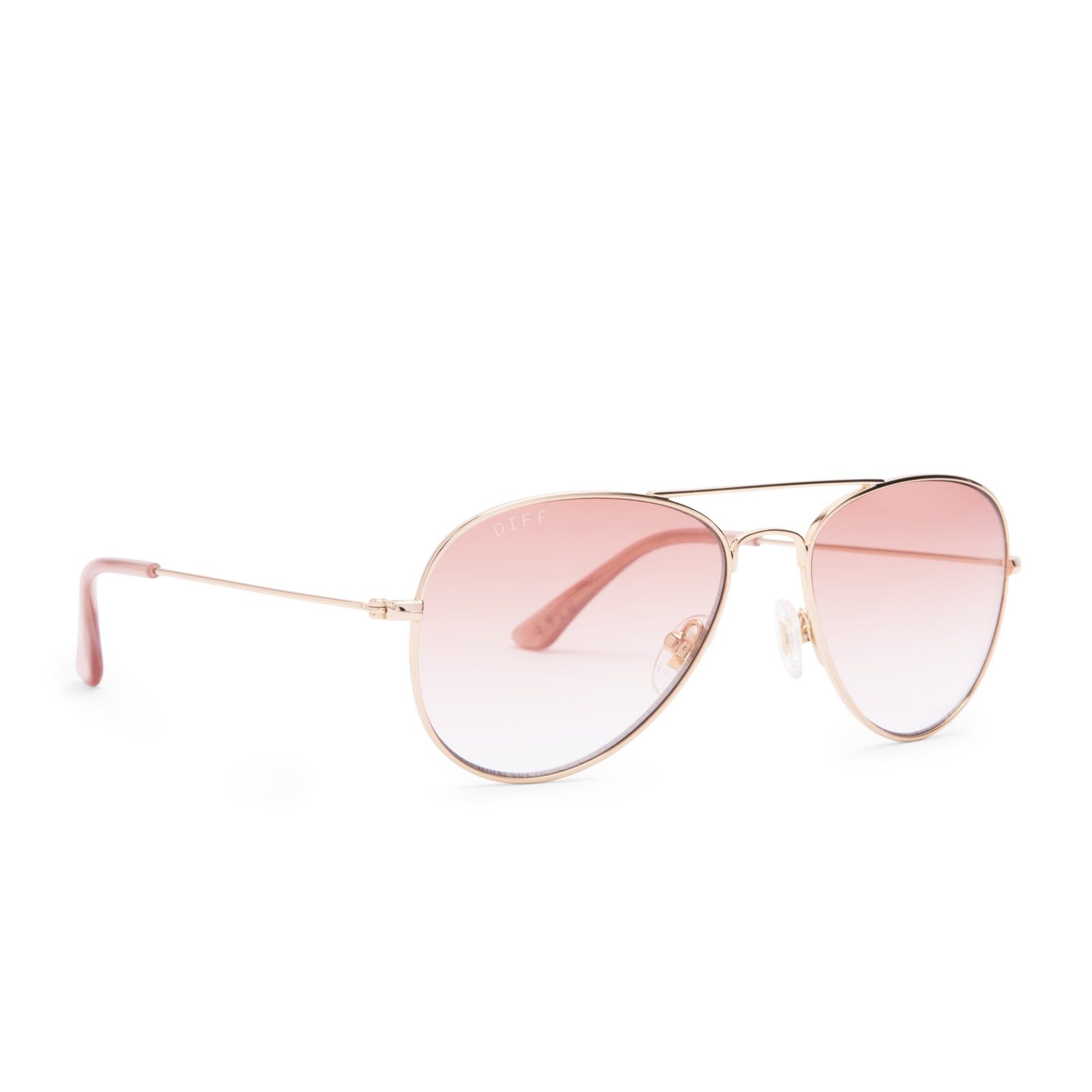LIL CRUZ - GOLD + PINK GRADIENT SUNGLASSES sold by Diff Eyewear product image thumbnail 2