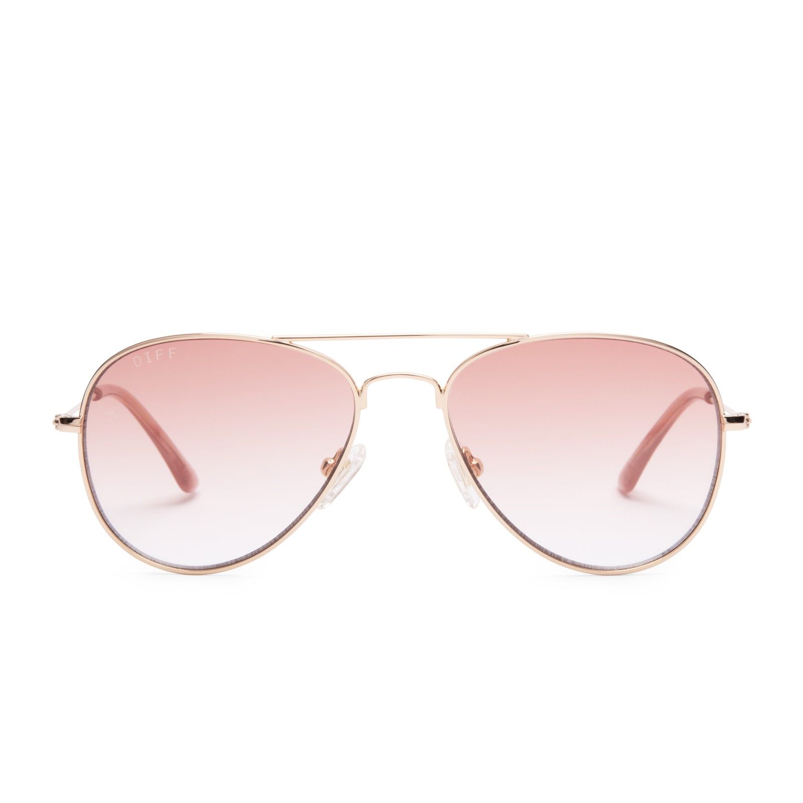 LIL CRUZ - GOLD + PINK GRADIENT SUNGLASSES sold by Diff Eyewear