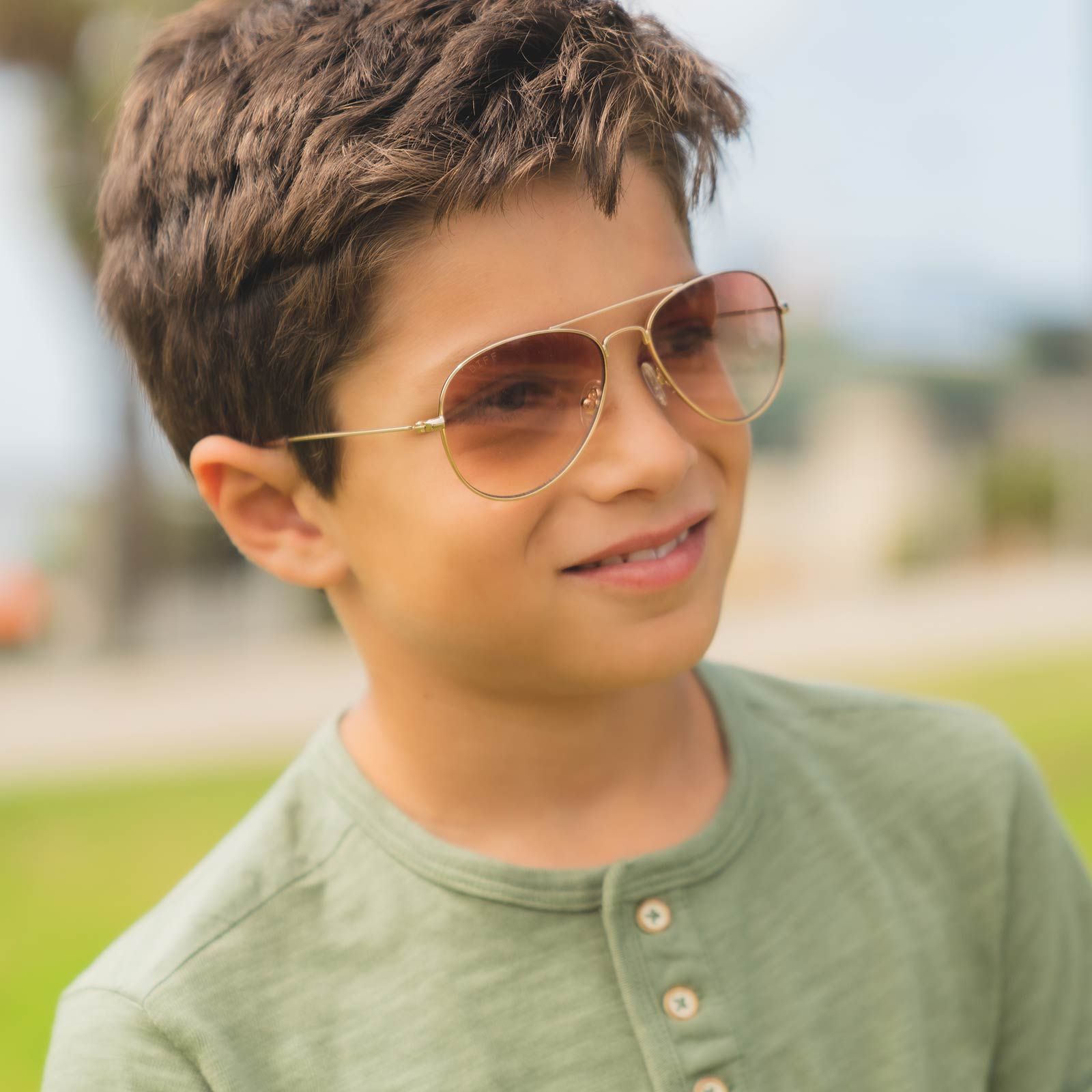 LIL CRUZ - GOLD + PINK GRADIENT SUNGLASSES sold by Diff Eyewear product image thumbnail 5